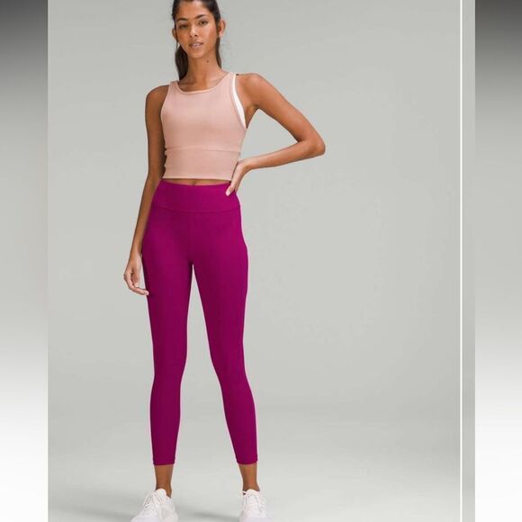 NWT New LULULEMON Invigorate Tight HR High Rise 25” Magenta Purple MGPR 8 - Picture 2 of 5
